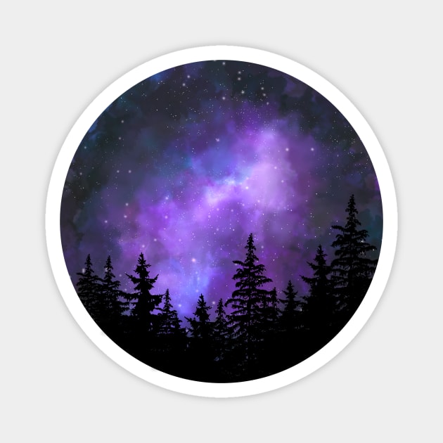 Purple galaxy Magnet by RosanneCreates