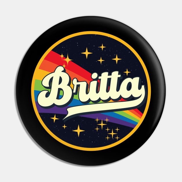 Britta // Rainbow In Space Vintage Style Pin by LMW Art