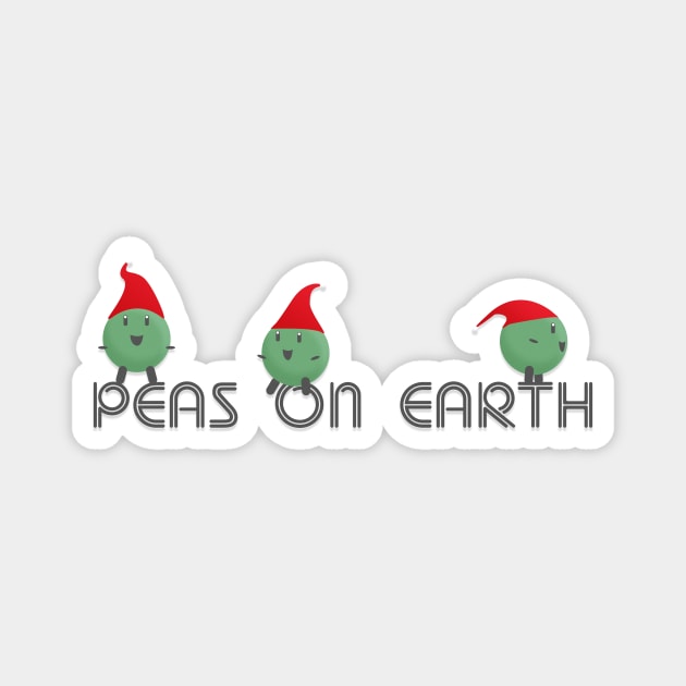 Peas On Earth Magnet by Jarrodjvandenberg