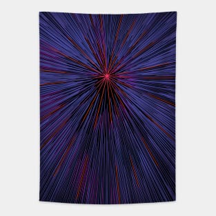 A colorful hyperdrive explosion - purple with red highlights version Tapestry