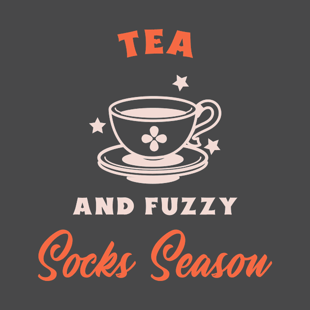 Tea and fuzzy sock weather by Biddie Gander Designs