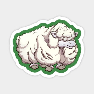 Hairy Cartoon Sheep Magnet