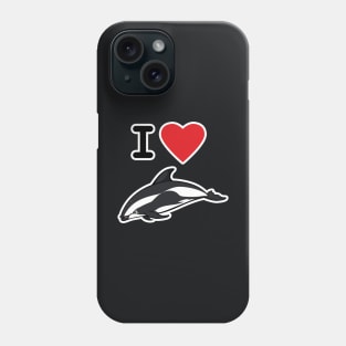 I Love Hourglass Dolphins Phone Case