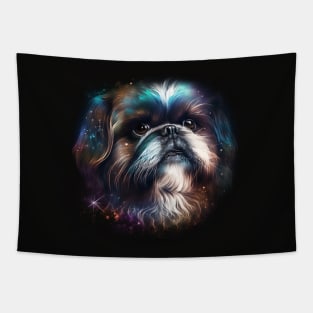 Cosmic Shih Tzu Tapestry