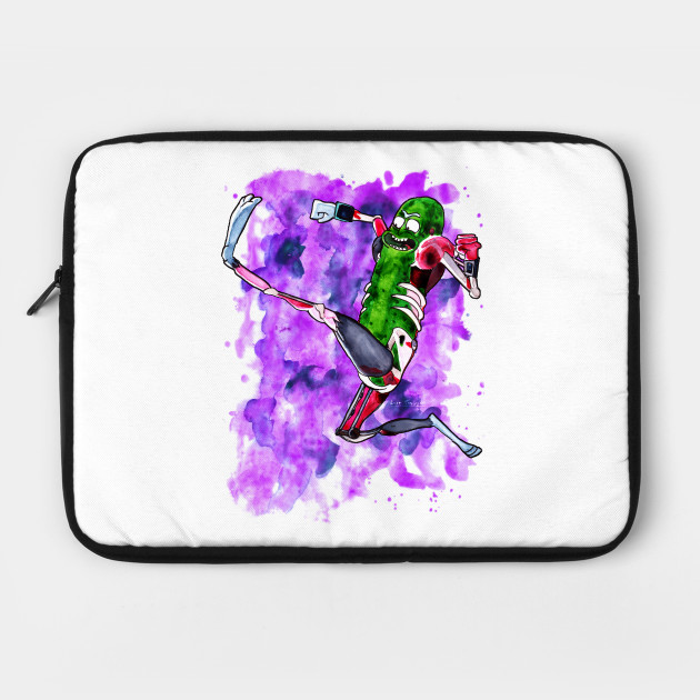 Pickle Rick Watercolour Rick And Morty Laptop Case Teepublic