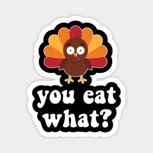 Vegan Thanksgiving Cute Vegetarian Turkey Magnet