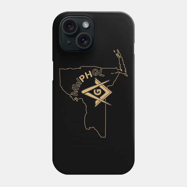 MWPHGLNY - Black & Gold Phone Case by Brova1986