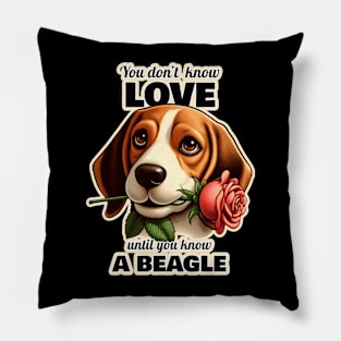 Beagle Valentine's day Pillow