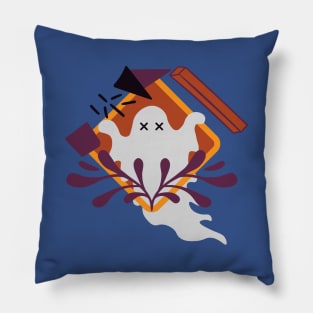 Halloween Ghost Abstract print art style Pillow