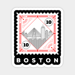 Boston Stamp Design Magnet