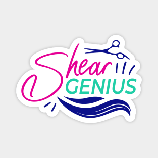 Shear Genius // Funny Hair Stylist // Funny Hairdresser Gift Magnet