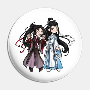 Chibi Fan Art - Grandmaster of Demonic Cultivation - Wei Waixun and Lan Wangji Pin