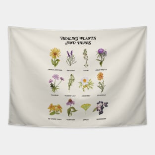 Healing Plants and Herbs Tapestry