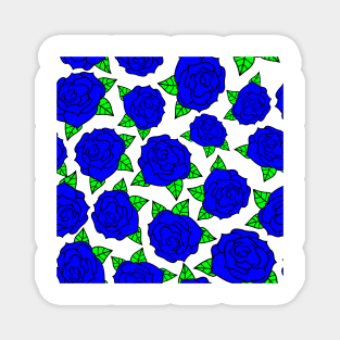 Dark Blue Roses Magnet