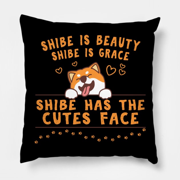 Shiba Inu dog lover shibe is beauty and grace Pillow by Lomitasu