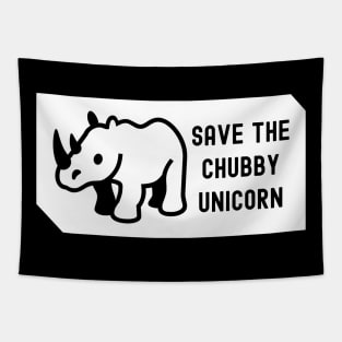 Save The Chubby Unicorn Tapestry