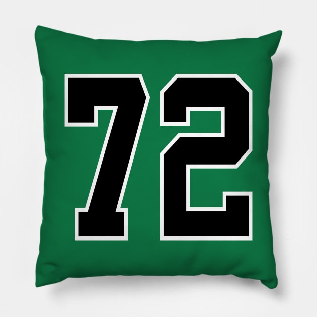 Number 72 Pillow by colorsplash