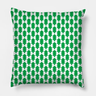 Green fir trees pattern, version three Pillow