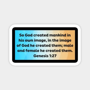 Bible Verse Genesis 1:27 Magnet