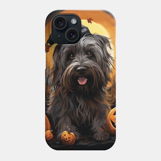 Black Skye Terrier Halloween Phone Case by NatashaCuteShop