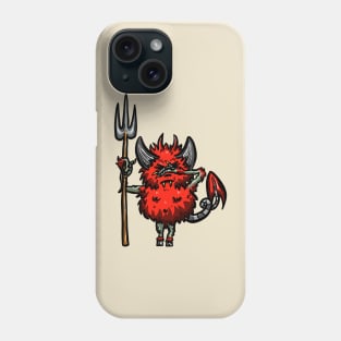 Embarrassed Devil on my Shoulder Cartoon Logo Mascot Phone Case