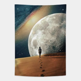 Alone With The Moon II Tapestry