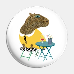 Capybara at the cafe Pin