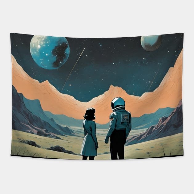 Interstellar Love Tapestry by Alihassan-Art