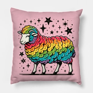 Rainbow sheep Pillow