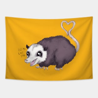 Love Opossum Tapestry