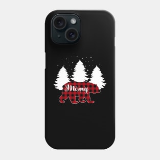 Buffalo Red Plaid Momy Bear Matching Family Christmas Phone Case