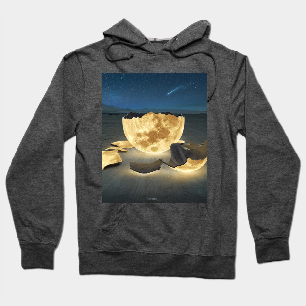 Cracked moon - Moon - Hoodie