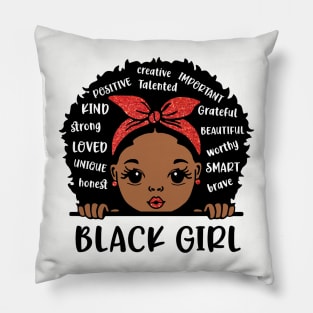 Black Girl, Black Girl Magic, African American Girl Pillow