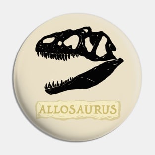 Allosaurus Skull Fossil Pin