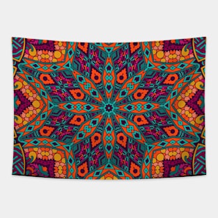 World Mandala kaleidoscope Tile Tapestry