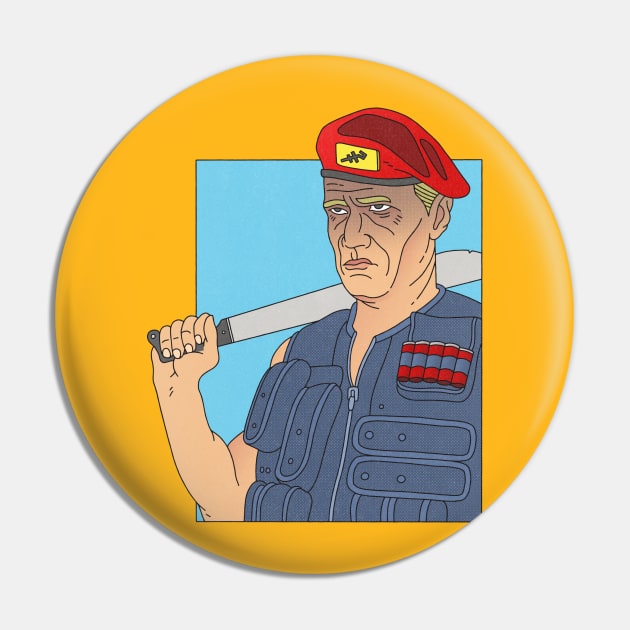 Universal Soldier, Dolph Lundgren Pin by BryanWestArt