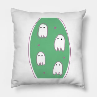 Halloween cute ghosts and hearts fall decor Pillow