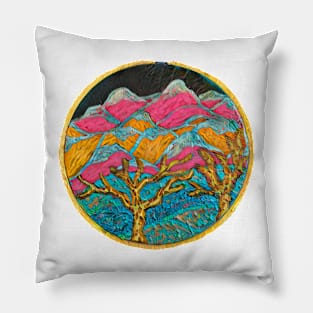 Abstract Mountain View Pillow