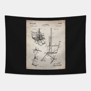 Skiing Patent - Ski Chalet Ski Fan Art - Antique Tapestry