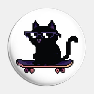 cat skating Pin