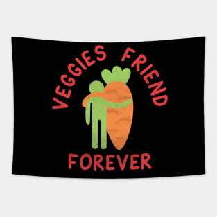 Veggies friend  - vegan is life a bit humor Tapestry