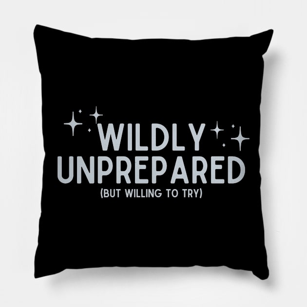 Wildly Unprepared Light Pillow by capesandrollerskates 