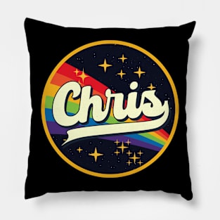Chris // Rainbow In Space Vintage Style Pillow