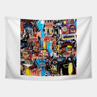 Basquiat Face Tapestry