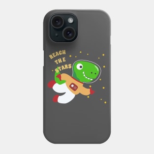 Cute dinosaur astronaut. Phone Case