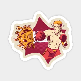 Boxer Fighting Coronavirus Magnet