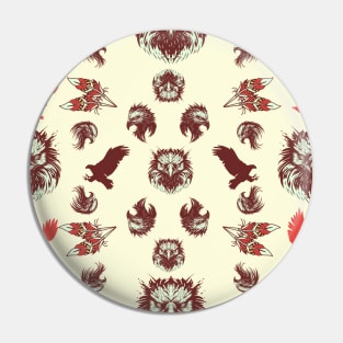 Eagles and Feathers, Cool Pattern Eagles Pin