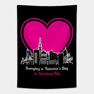 Valentine's Day in Hamburg City Tapestry