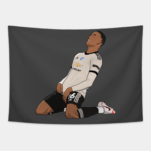 Mason Greenwood Knee Slide Tapestry by Hevding