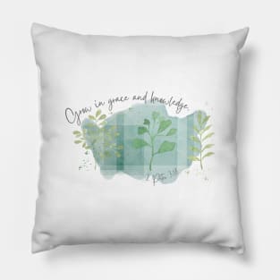 Grow in Grace and Knowledge - 2 Peter 3:18 - Christian Apparel Pillow